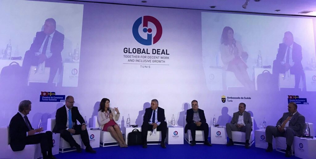 Tripartite panel at the Global Deal Forum, Tunis 2017