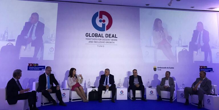Tripartite panel at the Global Deal Forum, Tunis 2017