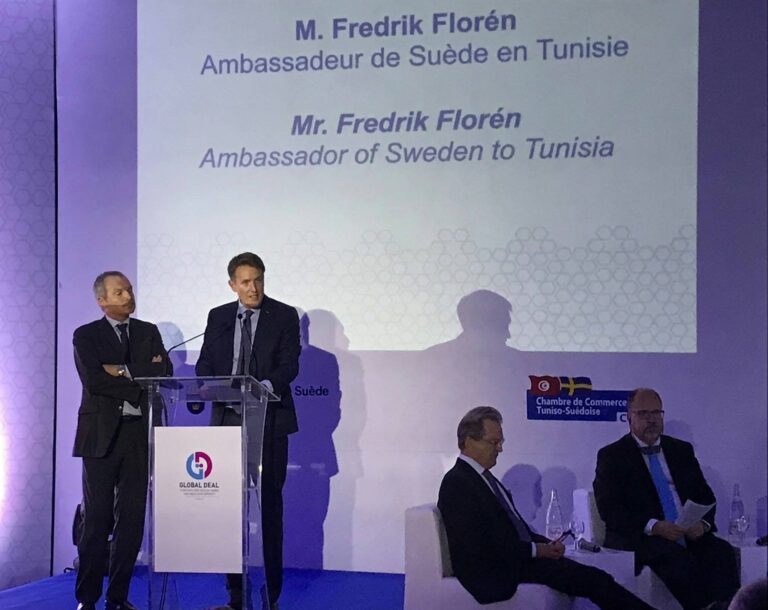 Fredrik Florén, Ambassador of Sweden to Tunisia, at the Global Deal Forum